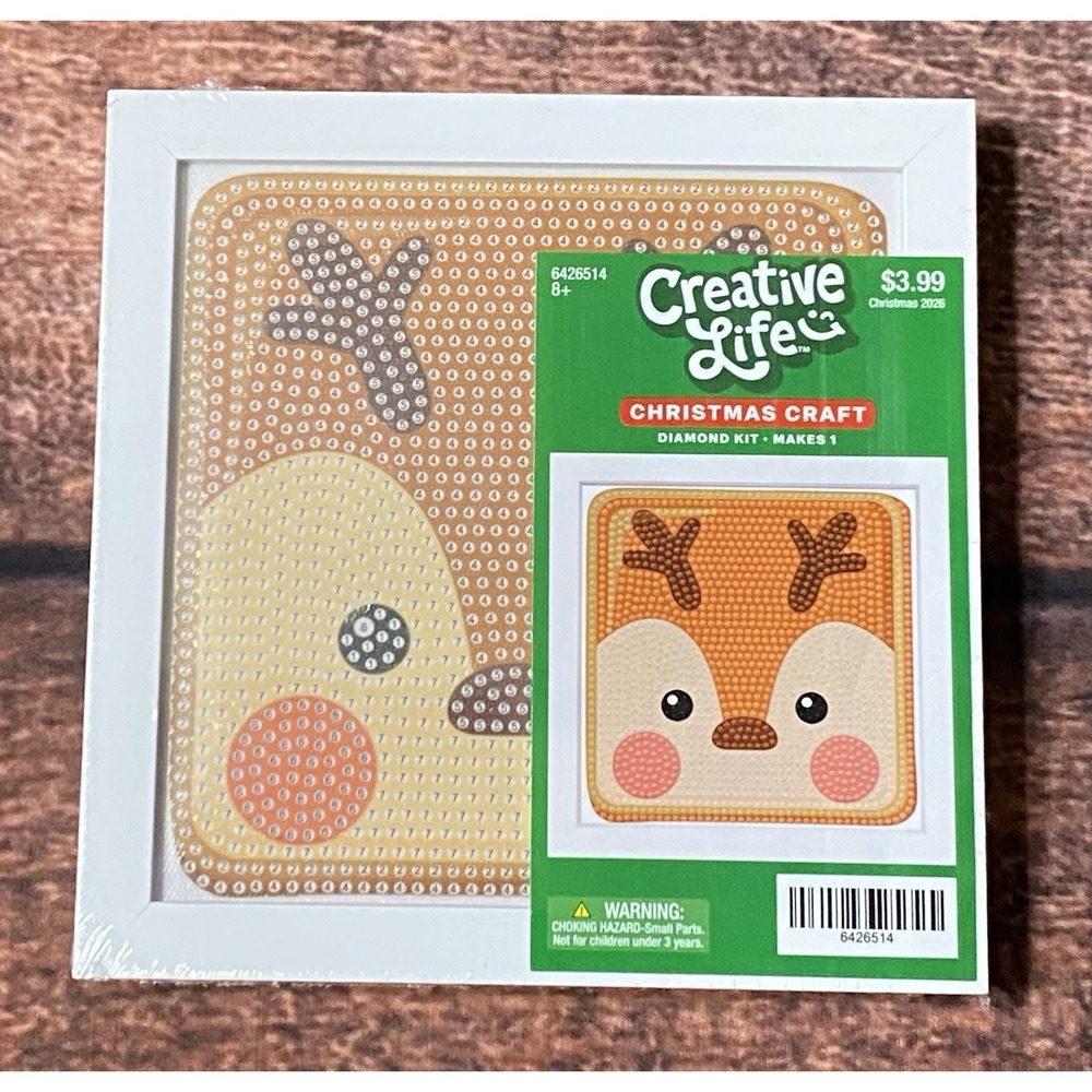 Deer Face Square Diamond Painting Kit in Frame Hobby Lobby Creative Life